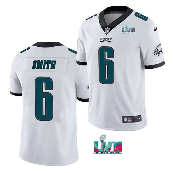 Men & Women & Youth Philadelphia Eagles #6 DeVonta Smith White Super Bowl LVII Patch Vapor Untouchable Limited Stitched Jersey